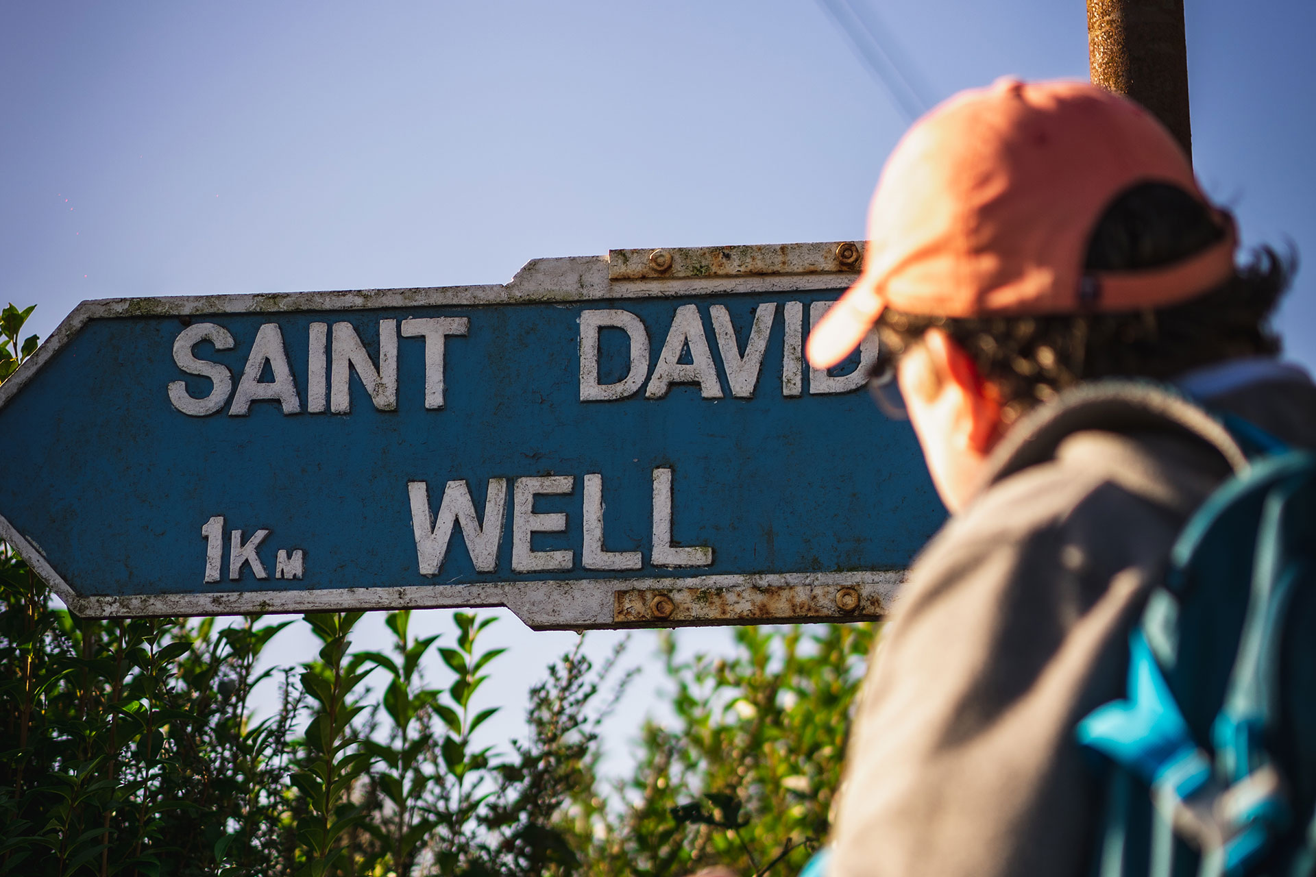 Sign to St Davids Well